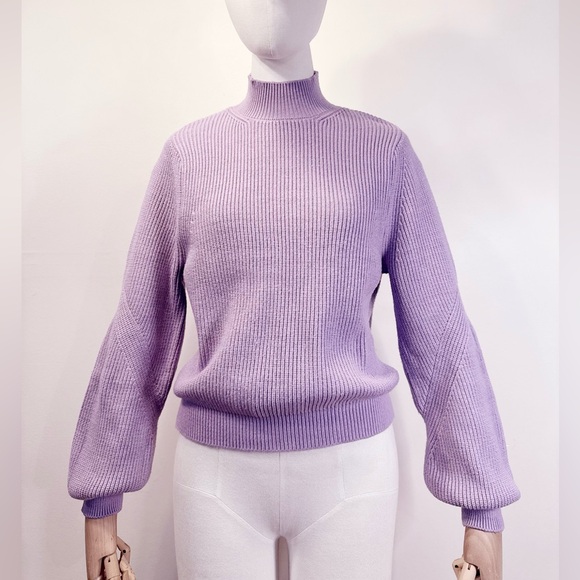 Zara Lilac Turtleneck Sweater - Picture 1 of 10